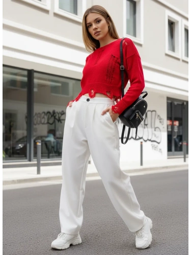 Свитер укороченный c рваным эффектом оверсайз кофта фото 9