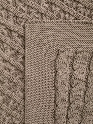 Плед вязаный для малыша 110x90 см хлопок для новорожденных фото 2