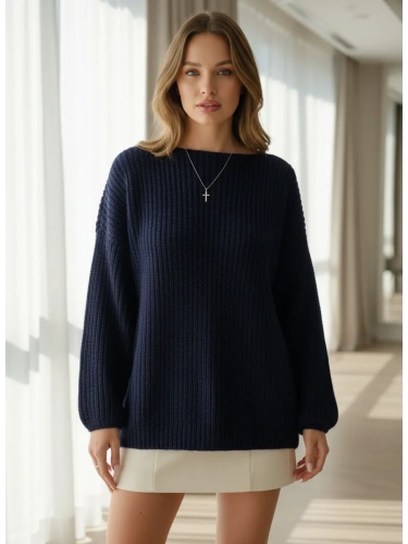 Вязаный свитер оверсайз удлиненный фото 2