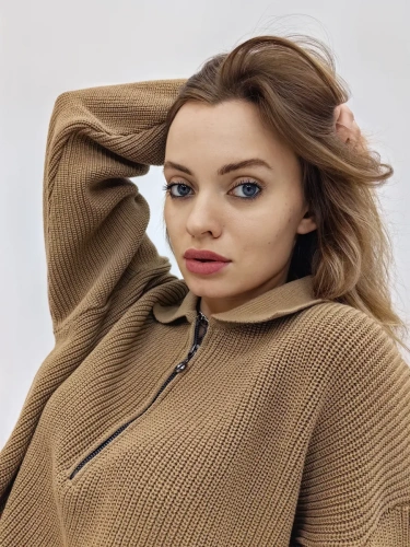 Свитер оверсайз теплый вязаный на молнии с воротником фото 5