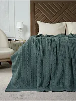 Плед 150х200 покрывало на диван кровать вязаный детский