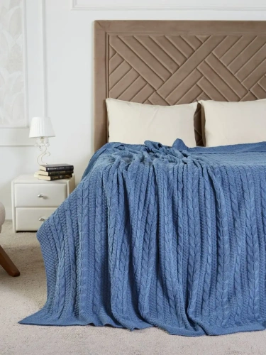 Плед 150х200 покрывало на диван кровать вязаный детский фото 5