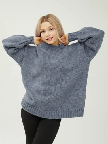 Свитер женский оверсайз шерстяной Кофта свободного Джемпер фото 3