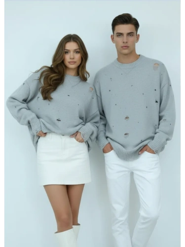 Свитер оверсайз рваный женский и мужской теплая унисекс фото 6