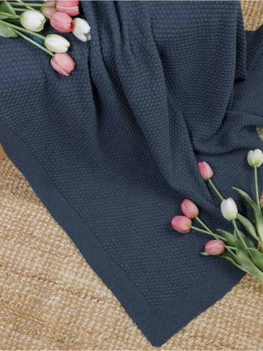 Плед 200х220 на кровать диван покрывало вязаный Хлопок 100 % фото 6