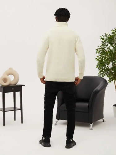 Свитер мужской с горлом теплый шерстяной фото 5