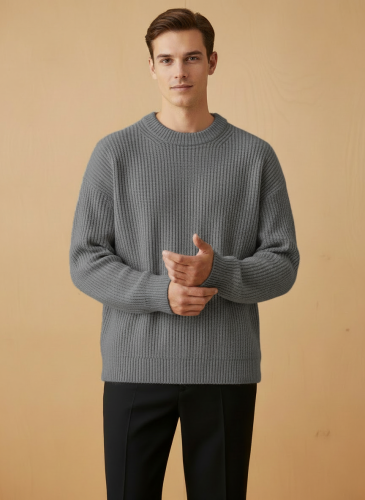 Свитер оверсайз теплый вязаный джемпер фото 2