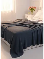 Плед 200х220 на кровать диван покрывало вязаный Хлопок 100 %