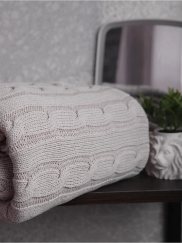 Плед 150х200 покрывало на диван кровать вязаный детский фото 8