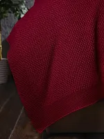 Плед 160х220 покрывало на диван кровать вязаный хлопок 100%