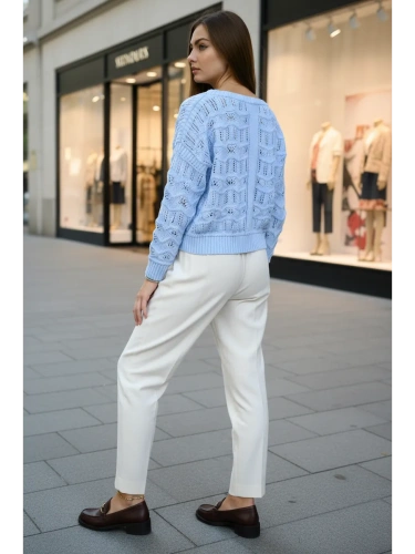 Кардиган женский кроше укороченный оверсайз фото 4