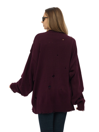 Свитер оверсайз рваный женский и мужской теплая унисекс фото 4