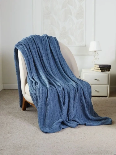 Плед 150х200 покрывало на диван кровать вязаный детский