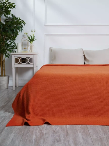 Плед 220х240 на кровать диван покрывало вязаный Хлопок 100 % фото 4