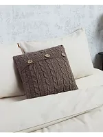 Наволочка декоративная вязаная для подушки 45 x 45 см хлопок