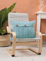 Наволочка декоративная вязаная для подушки 45 x 45 см хлопок