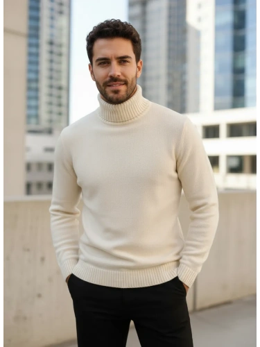 Свитер мужской с горлом теплый шерстяной фото 2