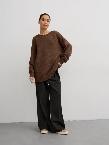 Свитер женский оверсайз шерстяной Кофта свободного Джемпер фото 6