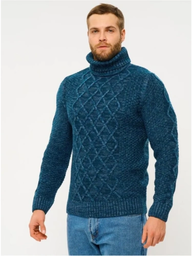 Свитер мужской с горлом теплый шерстяной фото 2