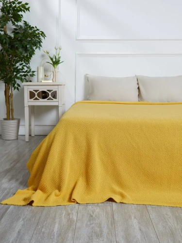 Плед 200х220 на кровать диван покрывало вязаный Хлопок 100 % фото 3