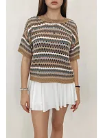 Кофта нарядная оверсайз укороченный ажурная кружевная сетка