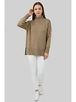 Свитер оверсайз с горлом теплый шерстяной Джемпер