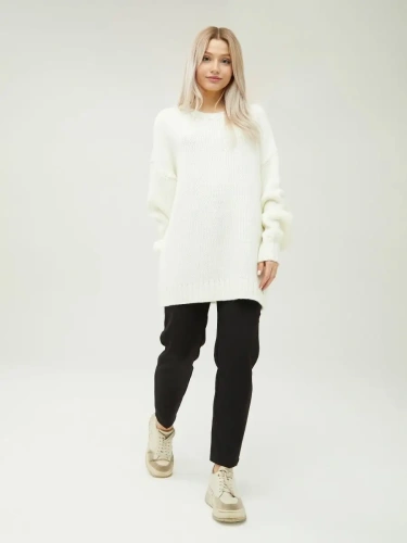 Свитер женский оверсайз шерстяной Кофта свободного Джемпер фото 2