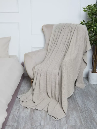 Плед 150х200 покрывало на диван кровать вязаный детский фото 4