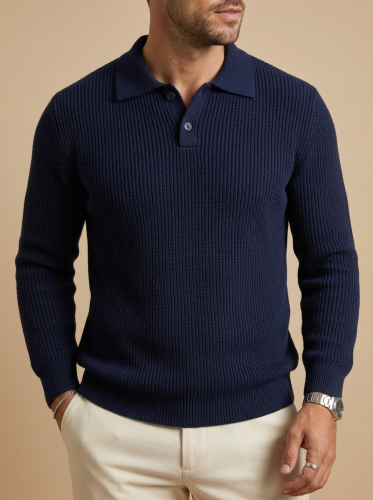 Свитер оверсайз теплый вязаный на пуговицах с воротником фото 2