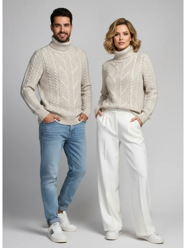 Свитер мужской с горлом теплый шерстяной фото 3