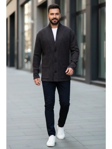 Кардиган на пуговицах длинный повседневный накидка удлиненный фото 5