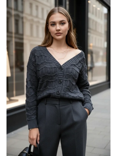 Кардиган женский кроше укороченный оверсайз