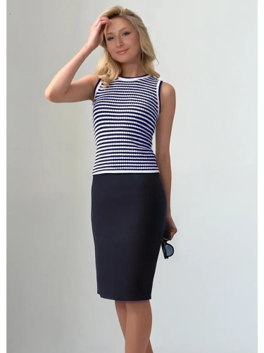 Топ майка вязаный в полоску женский фото 2