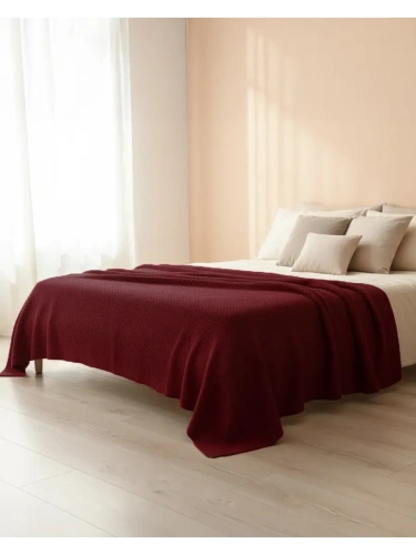 Плед 200х220 на кровать диван покрывало вязаный Хлопок 100 % фото 5